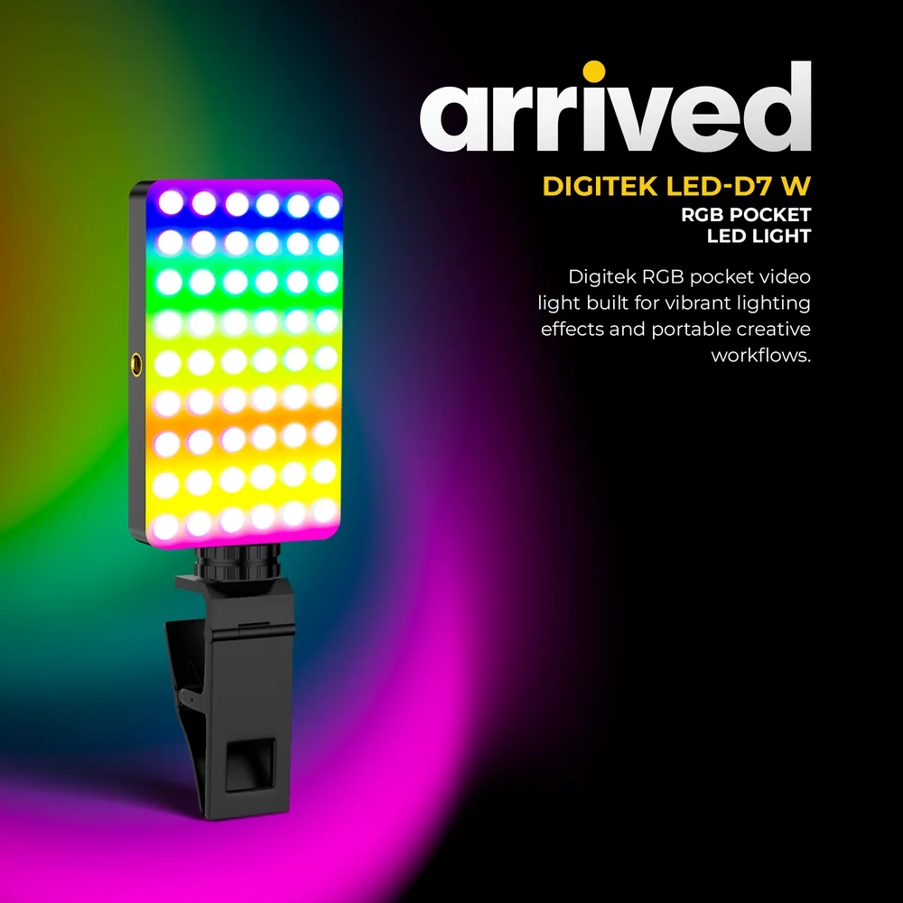 DigiTek Portable RGB LED Video Light With Built In Battery (D7W RGB) view 3
